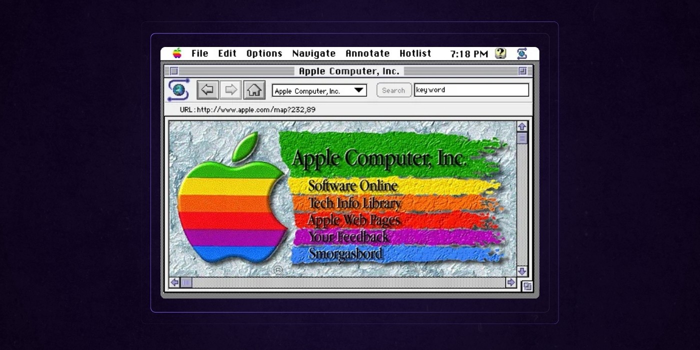 01 - Website By Year (1994) Apple Website - 1995